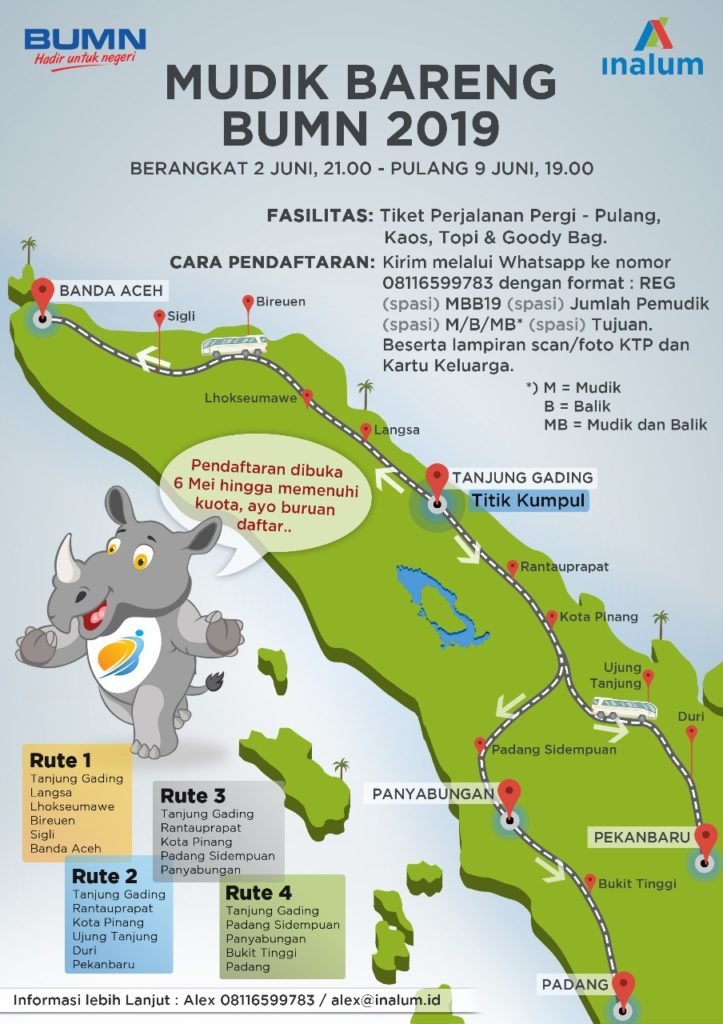 Idul Fitri 1440 H, PT Inalum Mudik Nyaman Dan Aman