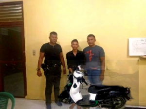 Gelapkan Motor Pengecara, Pemuda Desa Sei Alim Hulu Gol