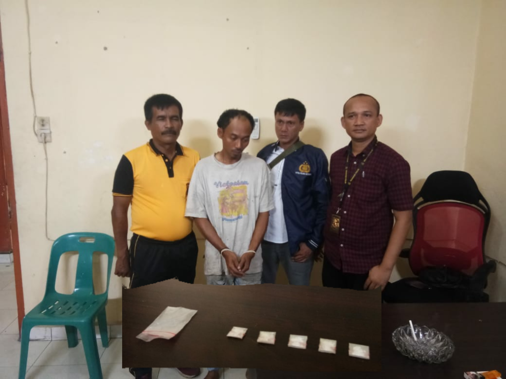 Pria Desa Simpang Gambus Ini Diringkus Bersama 5 Paket Sabu