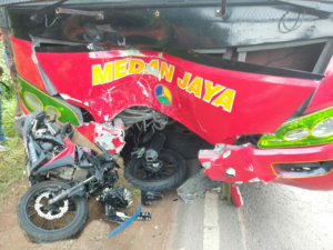 Medan Jaya Vs Honda CBR, Pegawai PLN Air Putih Tewas Ditempat