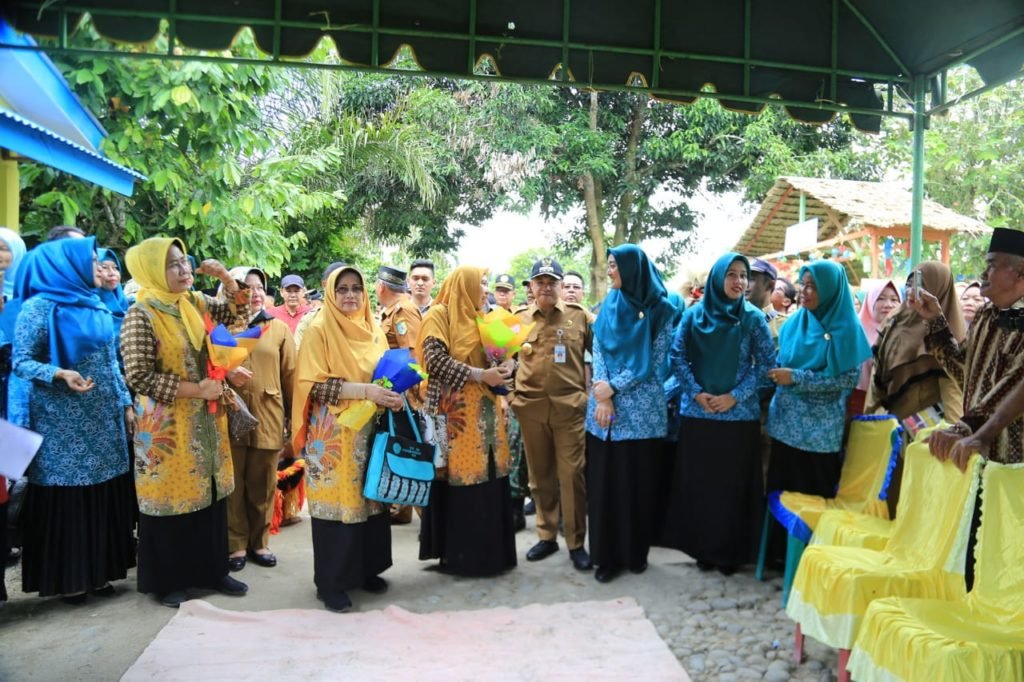 Ketua TP PKK Batubara Sambut Tim Evaluasi TP PKK Provsu di Desa Percontohan