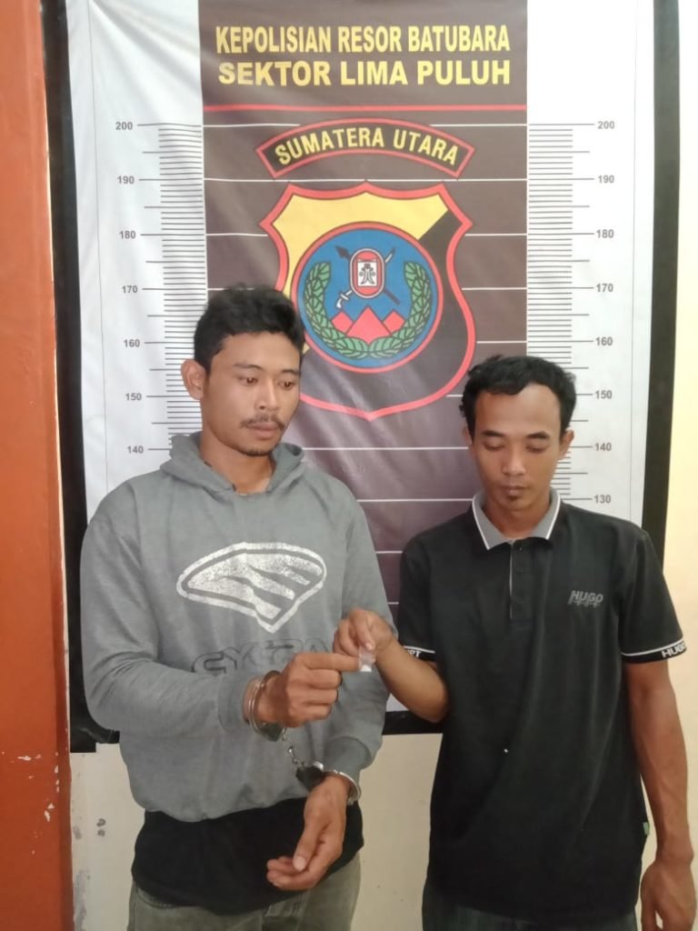 Beli Sabu di Batubara, Dua Warga Simalungun Dirinkus Depan Bank Sumut