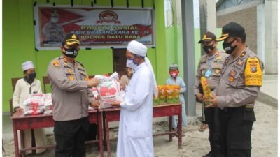 Baksos di Pesantren Khoiru Ummah, Kapolres Batubara Janji Bantu Sembako dan Dana Tiap Bulan