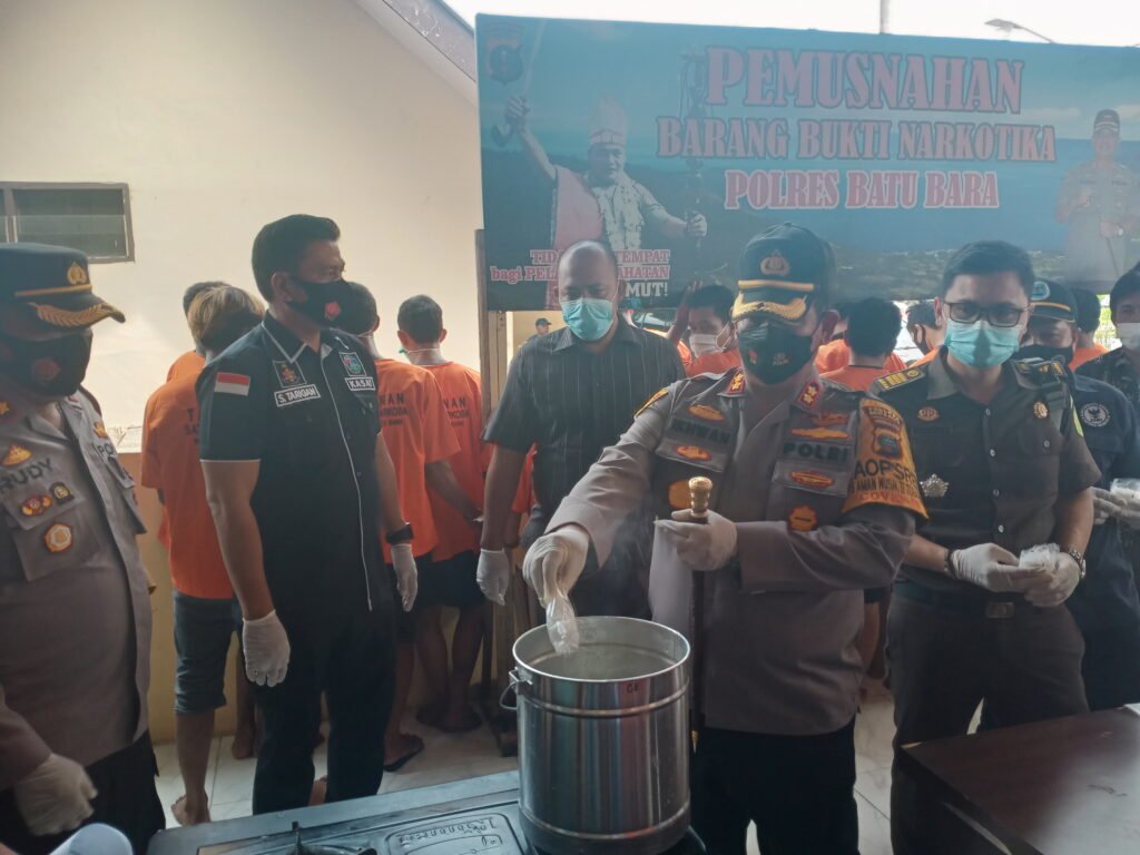 294,3 Gram Sabu Direbus, 26 Orang Ditangkap Hasil Ops Antik Batubara