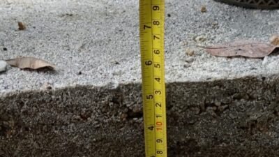 Rabat Beton Desa Perk Kanopan Ulu Labura Diduga Tidak Sesuai RAB