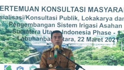 Wabup Buka Sosialisasi Publik dan FGD Sistem Irigasi Labura