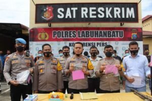 Polres Labuhanbatu Ringkus 6 Pencuri Baterai Tower dan 2 Penadah