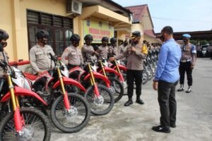 Jelang PSU, Kapolres Labuhanbatu Periksa Kendaraan Dinas
