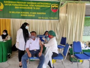 Kodim 0209/LB:63 Orang di Vaksin Astrazeneca