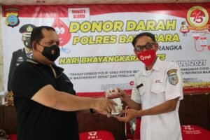 Hari Bhayangkara ke-75, Polres Batubara Sumbang 120 Kantong Darah