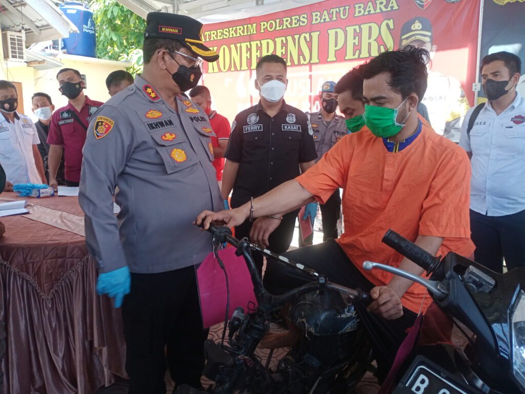 Curi Motor, Dua Pria Terang Bulan Tanjung Tiram Ditangkap