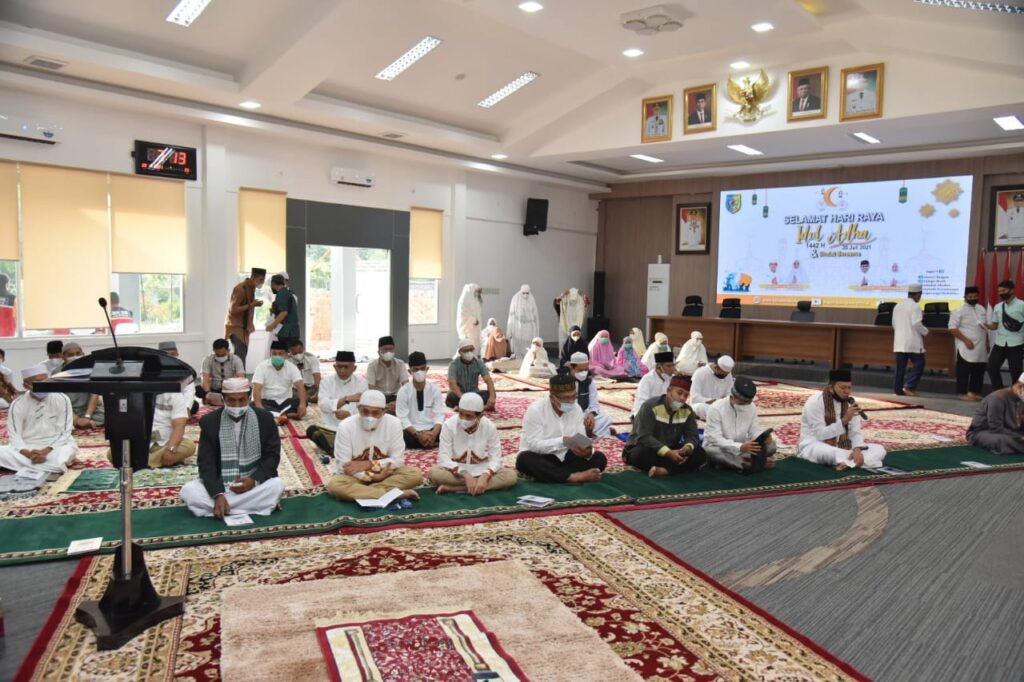 Masih Pandemi Covid-19, Sholat Id di Rumdis Bupati Batubara