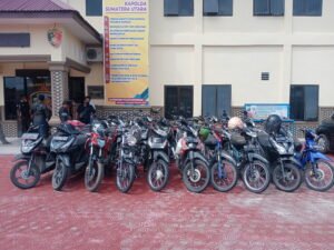 30 Unit Motor Terjaring di Arena Judi Sabung Ayam Desa Tanah Rendah