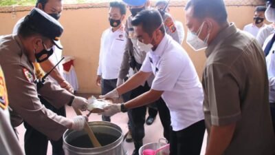 Wabup Labura Ikut Musnahkan Sabu di Polres Labuhanbatu