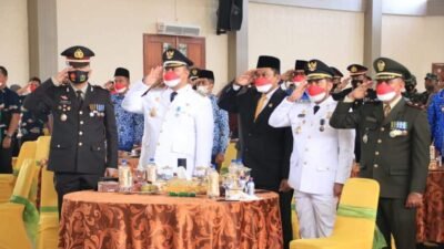 Bupati Labura dan Wakil Upacara Detik-Detik Proklamasi Secara Virtual