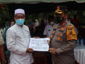 Letak Batu Pertama Ponpes Tafhiz Al-qur’an, Kapolres Batubara Serahkan 100 Sak Semen