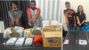 4 Orang Ditangkap Satres Narkoba Tanah Karo,12.502,6 Gram Ganja Diamankan