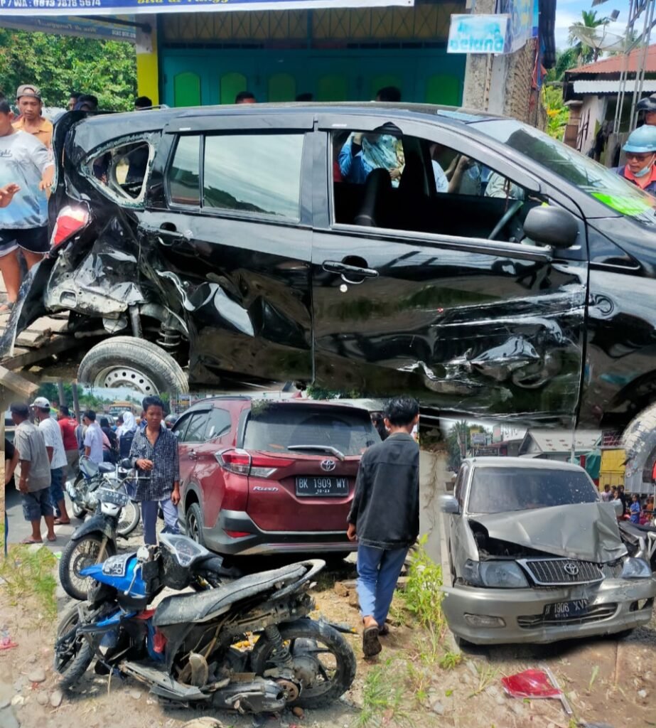 Laka Beruntun, Rush Kontra Vario, Tabrak Sigra dan Kijang LGX di Batubara