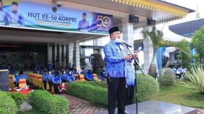 HUT Korpri ke-50 di Labura, 142 Pensiunan ASN Diberikan Tali Asih