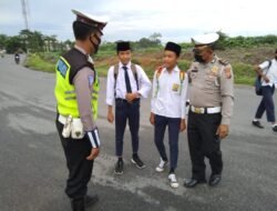 Satlantas Edukasi Prokes dan Tertib Berlalulintas di Batubara