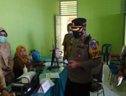 Kapolres Tinjau Vaksinasi Puskesmas Pangkalan Brandan