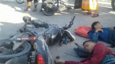Tragis, Tukang Syuting Patah Kaki Ditabrak Colt Diesel di Jln Datuk Tanah Datar