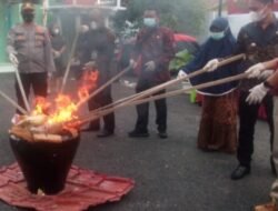 Barang Bukti 106 Perkara Inkrah Dimusnahkan di Brandan