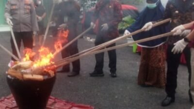 Barang Bukti 106 Perkara Inkrah Dimusnahkan di Brandan