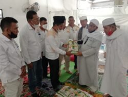 Tim Kadin Berbagi Serahkan Bantuan H OK Faizal Djalil ke Jama’ah Suluk Thoriqot Naqsabandiyah