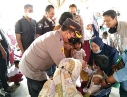 Vaksin Anak 6-11 Tahun di Batubara, Kapolres Berikan Bingkisan