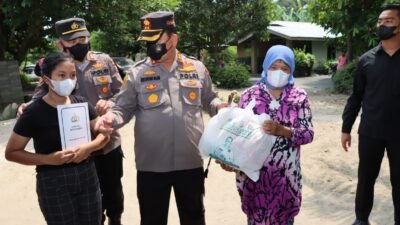 Kapolres Batubara Beri Bansos, Tali Asih ke Anak Yatim dan Dua’fa di Desa Mangkai Lama