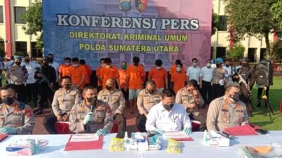 9 Hari Jajaran Poldasu Ringkus 63 Orang, 5 Ditembak