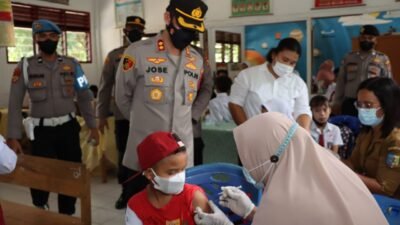 Kapolres Batubara Cek Vaksinasi di Desa Sumber Padi