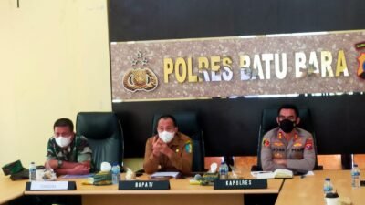 Kapolres, Bupati Batubara Ikut Zoom Meeting Forkopimda se Sumut Bahas Covid-19