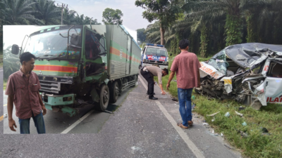 Ambulance Kontra Truck Box Tronton Jalinsum Batubara, 1 Tewas