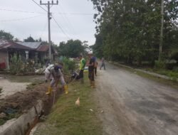 Sambut Bulan Suci Ramadhan, Pemdes Tanjung Muda Gotong Royong