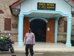 Wujudkan Situasi Kondusif, Ibadah Rutin Umat Kristiani di Jaga