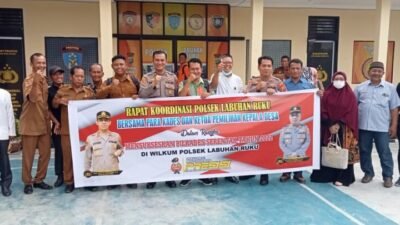 Jaga Pilkades Kondusif, Kapolsek Labuhan Ruku Gelar Rakor