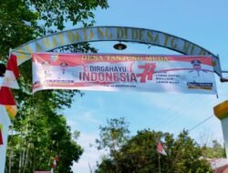 Sambut HUT RI Ke-77, Pemdes Tanjung Muda Bersih Lingkungan