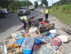 Tabrakan Beruntun, Pengendara Betor Luka Robek Perut