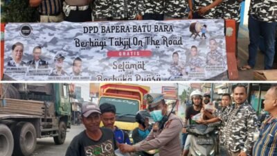 Bapera Batubara Bagi Ratusan Takjil, Bukber dan Santunan Anak Yatim