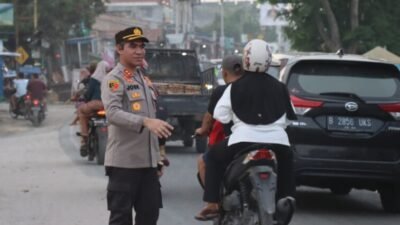 Pastikan Arus Lalin Lancar, Kapolres Batubara Turun ke Jalan