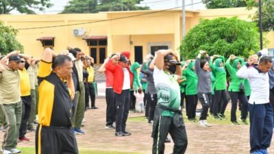 Bupati Batubara Senam Bersama TNI-Polri