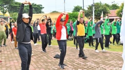 Ketua DPRD Ikut Senam di Polres Batubara