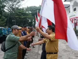 1000 Bendera Merah Putih Sambut HUT RI ke-78 di Kota Tebingtinggi