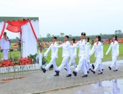 Upacara HUT Ke-78 RI Labura Diguyur Hujan