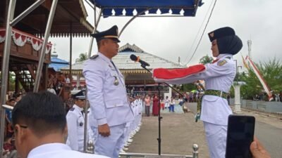 Upacara HUT Ke-78 RI di Kecamatan Air Putih