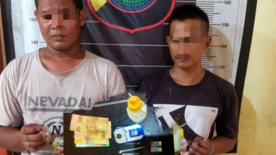 2 Pria Batubara Ditangkap Polsek Lima Puluh Bersama Sabu dan Uang