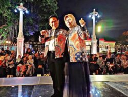 Dihadapan Presiden, Pj Gubsu Berasama Istri Tampilkan Batik Motif ‘Bagas Godang’