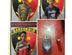Tiga Warga Batubara Ditangkap,Kaca Lirex, Alat Hisap dan Mancis Disita